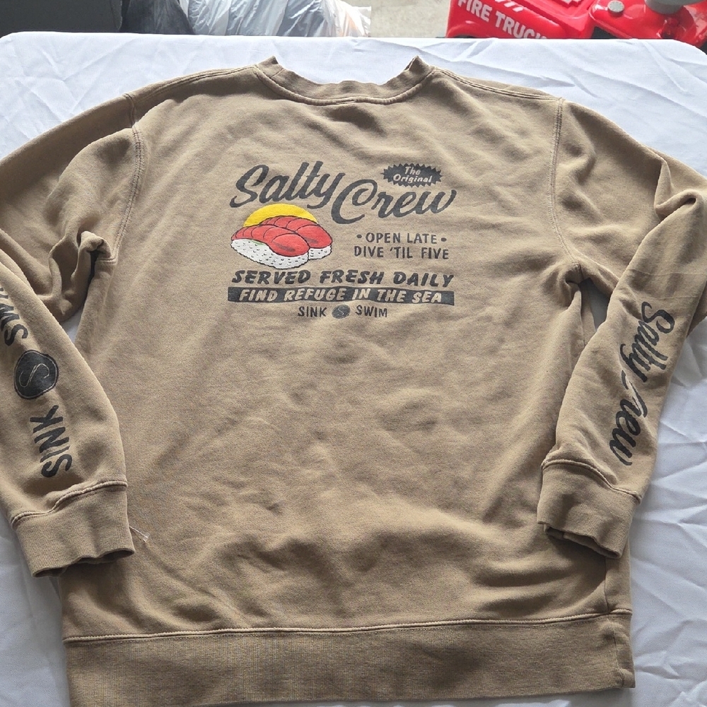 Salty Crew Brown Graphic Men's Crewneck Sweater